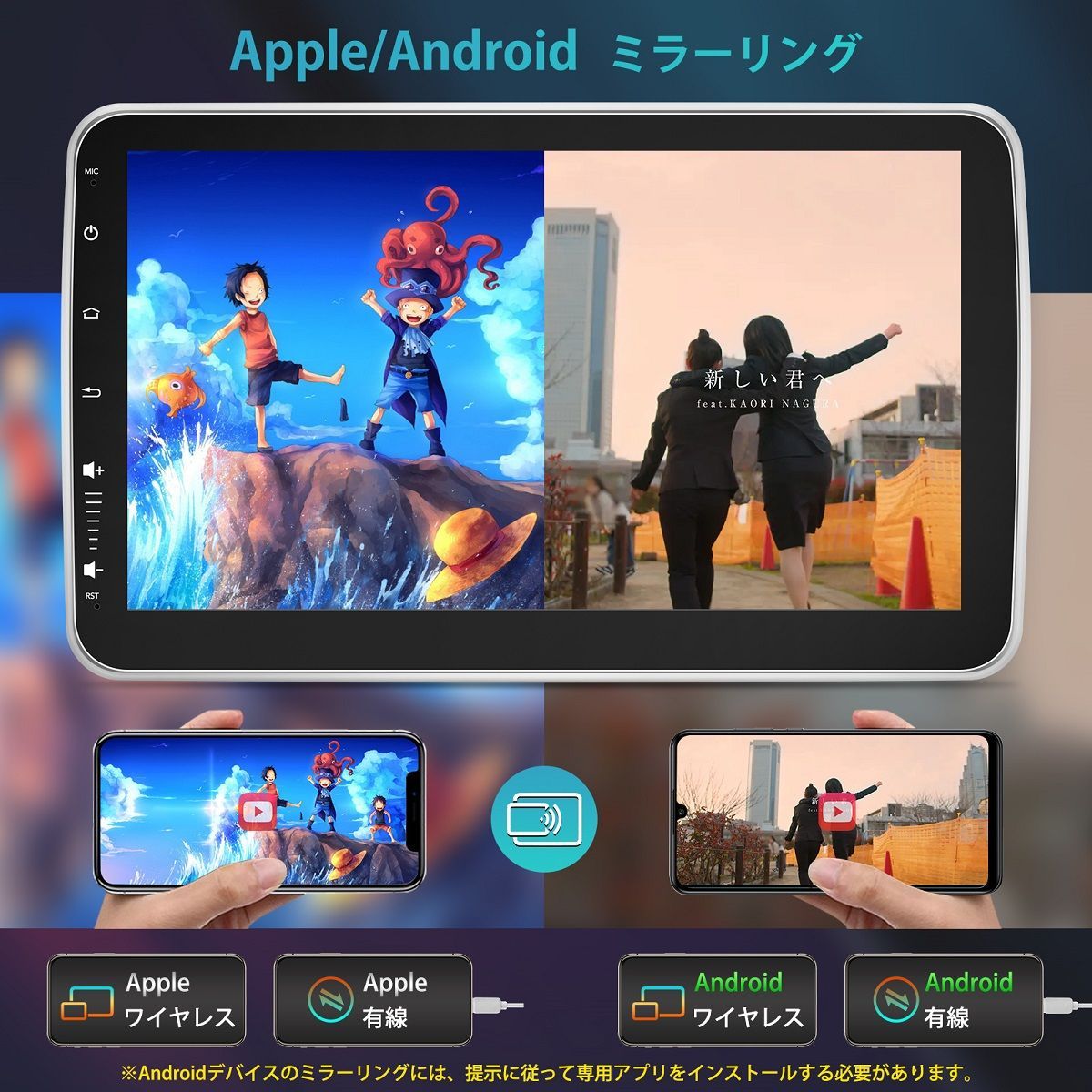 N10M2 Android式カーナビ9.4インチ2+32GB Carplay対応