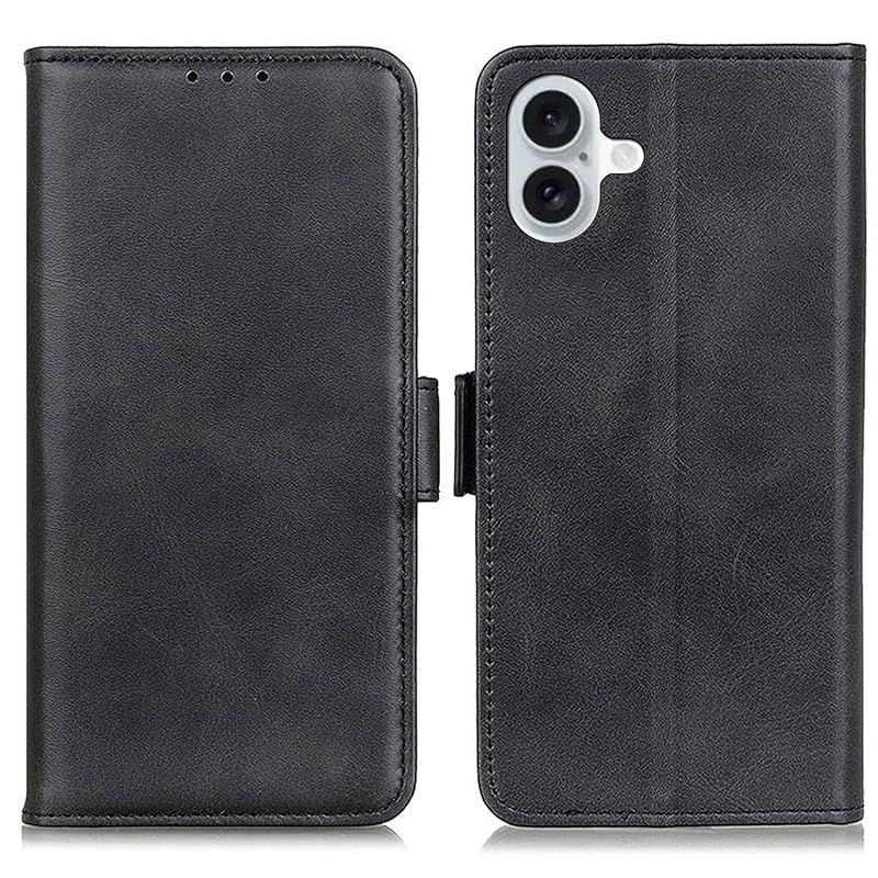 新品　For iPhone 16 plus ケース 手帳型 アイフォン 16 プラス 手帳 ケース 高級PUレザー シンプル手帳ケース 耐摩擦 サイドマグネット式 カード収納 大容量 3枚 横置きスタンド機能 耐衝撃 ブラッ