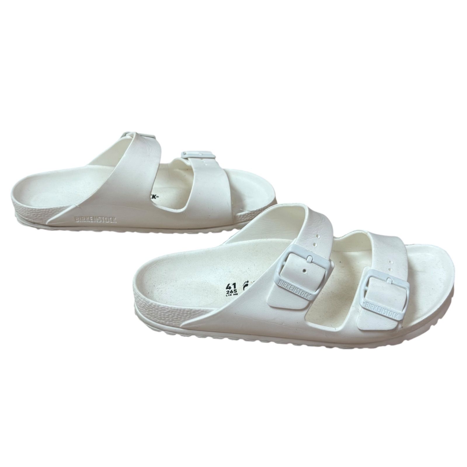 BIRKENSTOCK ホワイト サンダル 37 BIRKENSTOCK ビルケンシュトック サンダル メンズ レディース 黒