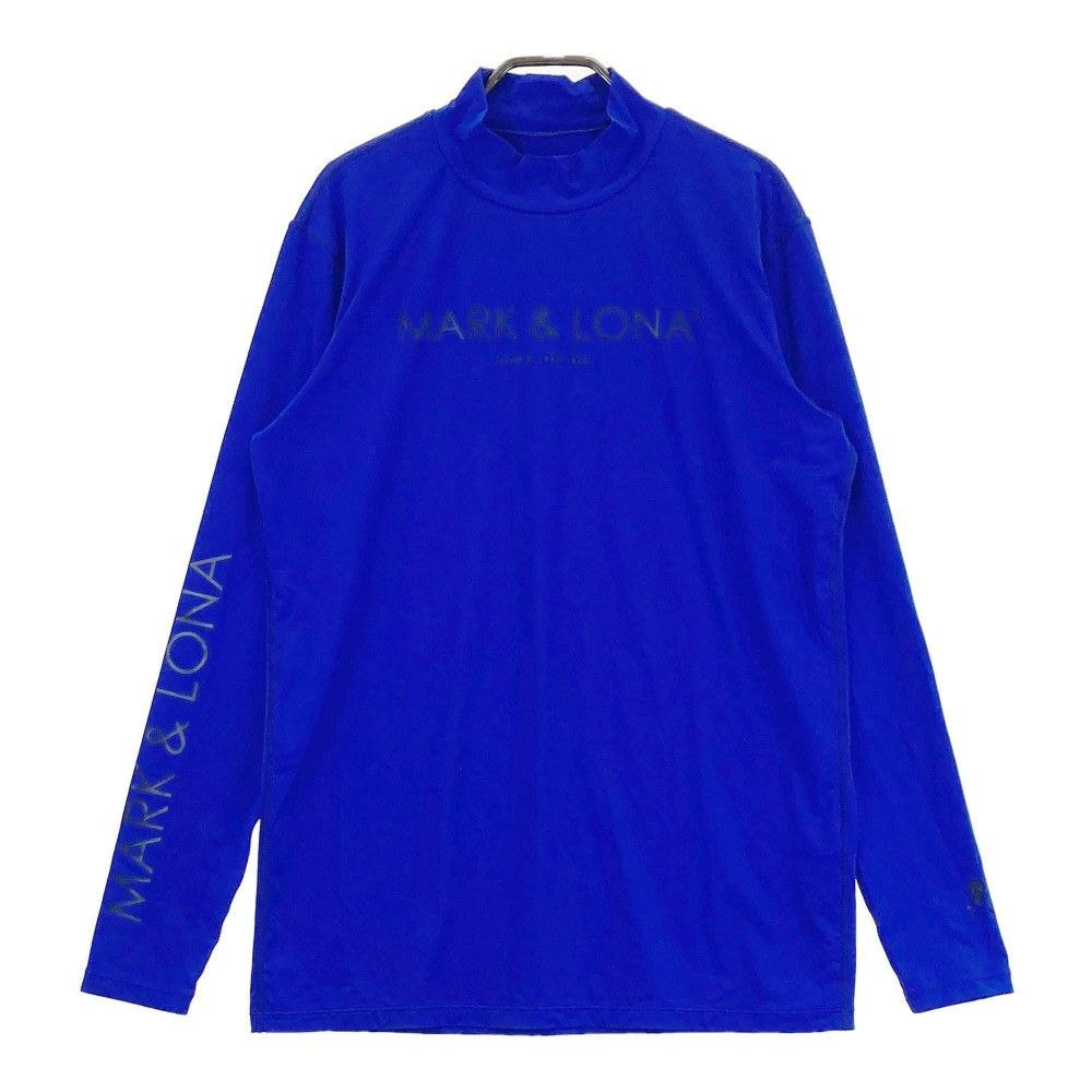 サイズ：50 MARK&LONA マークアンドロナ  ハイネック 長袖 インナーTシャツ  ブルー系 [240101463088] ゴルフウェア メンズ ストスト サイズ：50 MARK&LONA マークアンドロナ ハイネック 長袖