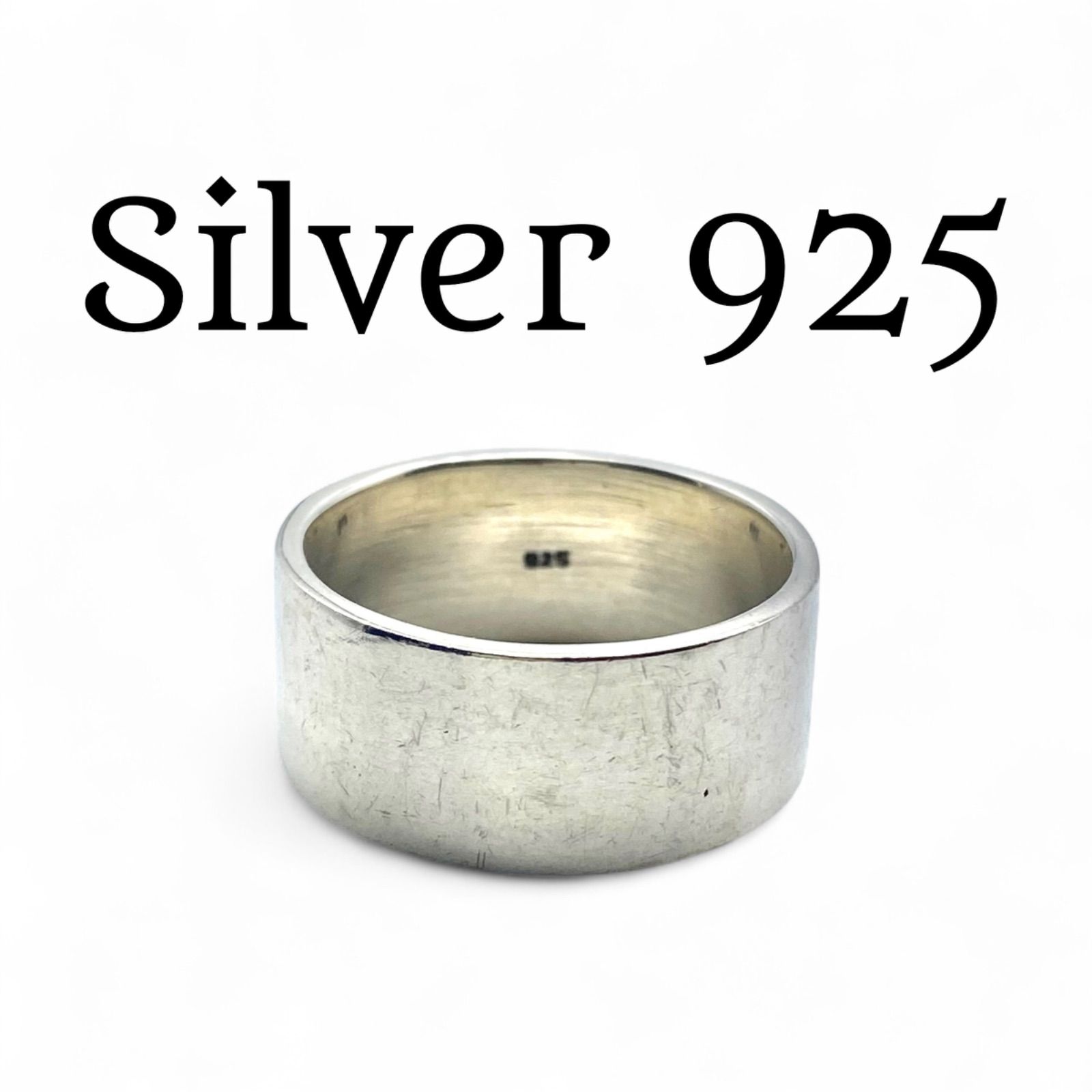 SIMPLE IS BEST】ワイド プレーン Silver 925 刻印 00s Vintage Ring 