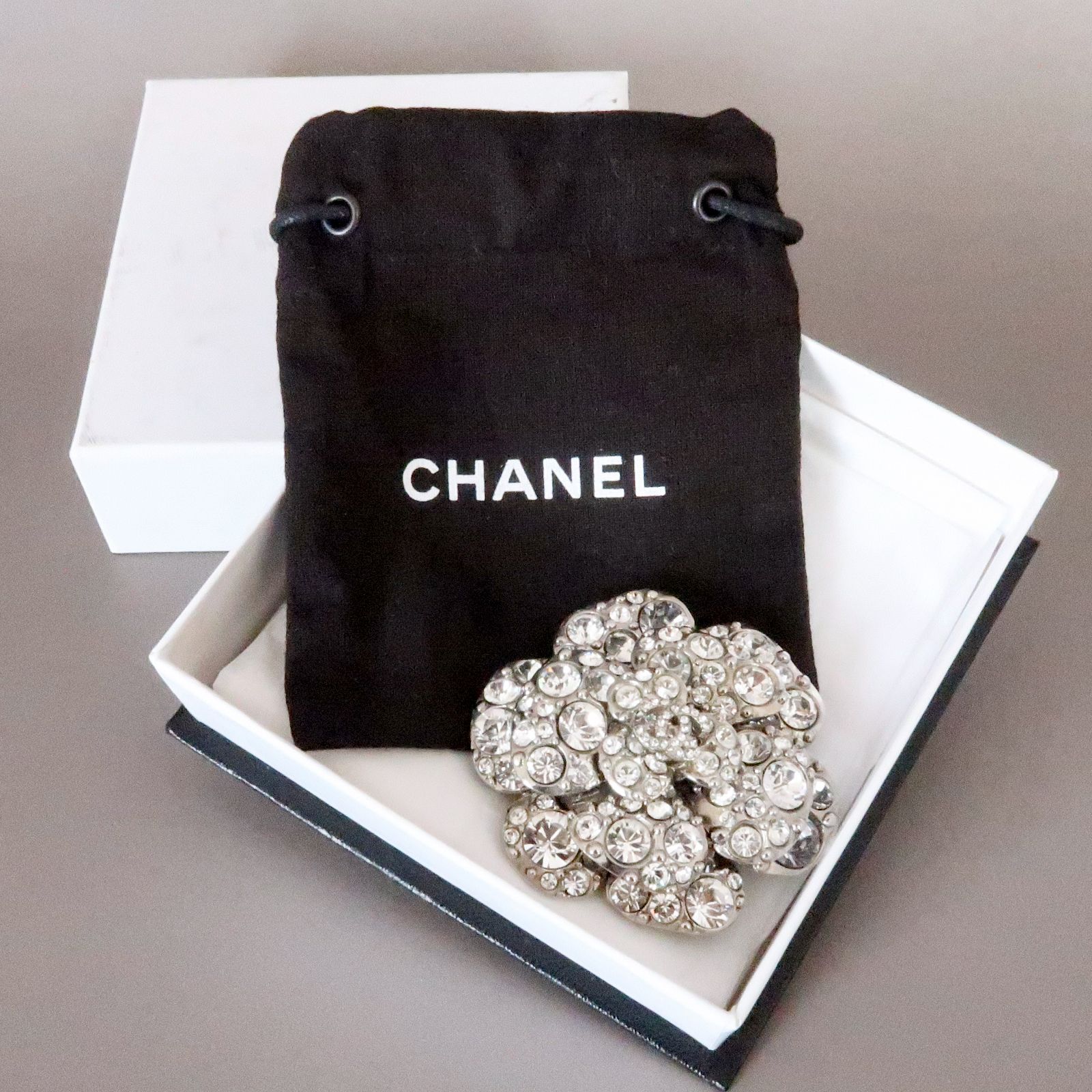 シャネル】ココマーク クリスタルラインストーンブローチ 正規品
