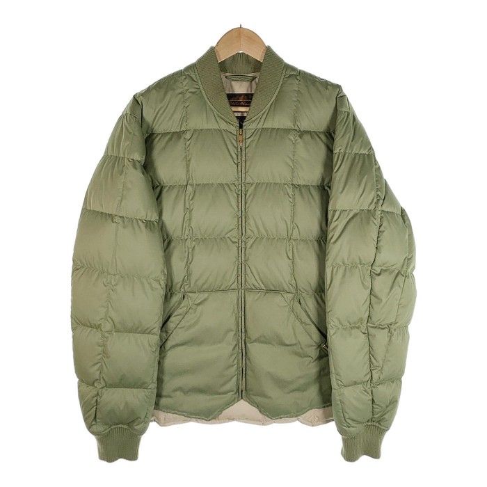 80s Eddie Bauer スカイライナー ダウンベスト エディーバウアー USA製 80s Eddie Bauer Down Vest カーキ緑 M 黒タグ エディーバウアー