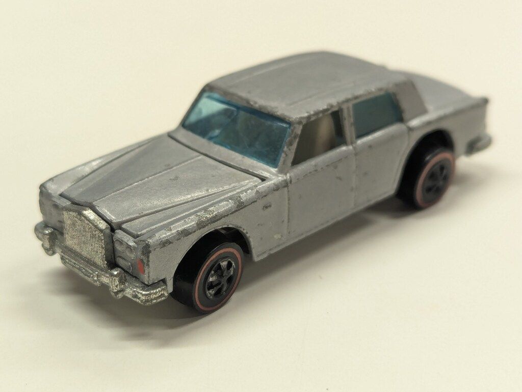 MATTEL 香港製 HOTWHEELS ROLLS ROYCE SILVER SHADOW シルバー|白内装|デルリンベアリングホイール|レッドライン 6276