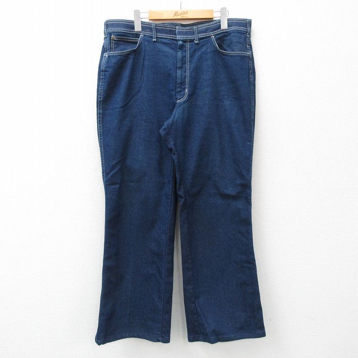 W36/古着 ギャップ GAP　ジーンズ メンズ 80s ブーツカット 紺 ネイビー デニム 24jul06 中古 ボトムス ジーパン Gパン ロング パンツ