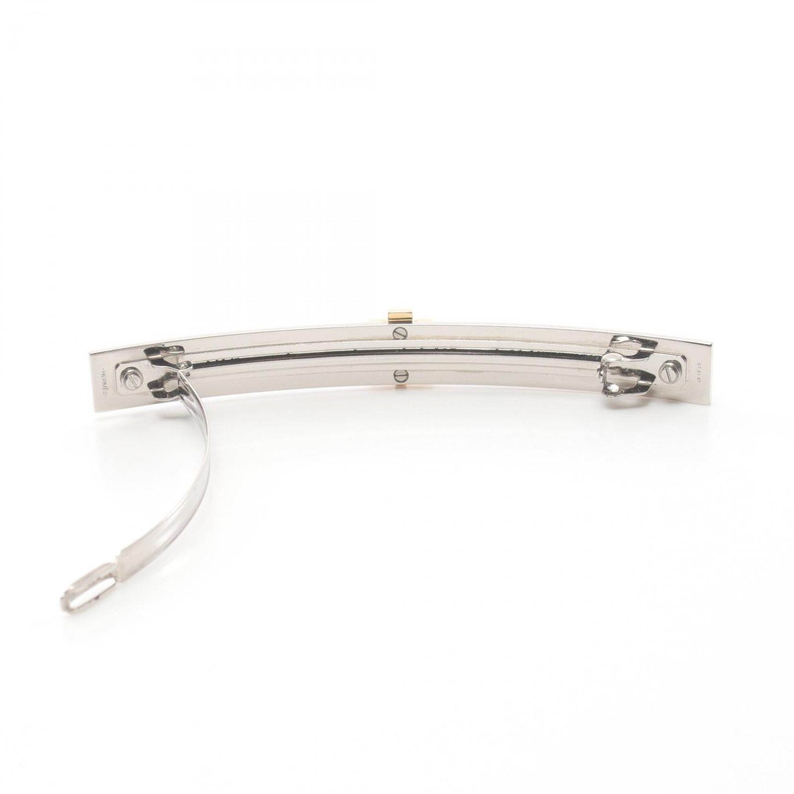 エルメス HERMES バレッタ アイリーン シルバーxゴールド