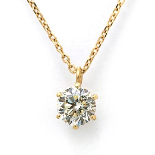 ダイヤモンド ネックレス K18 一粒 0.25ct 鑑定書付 0.25ctup Hカラー 
