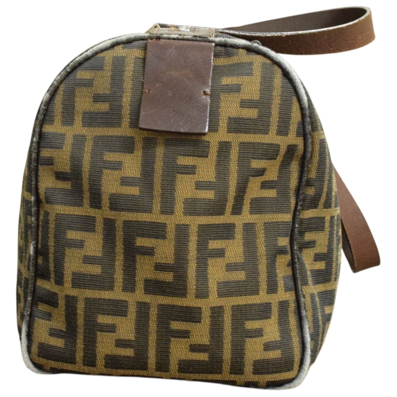 【希少•美品】フェンディ ズッカ柄×ハラコ ミニボストンバッグ　肩かけ ⑤ FENDI フェンディ ズッカ柄 ミニボストンバッグ ボストン