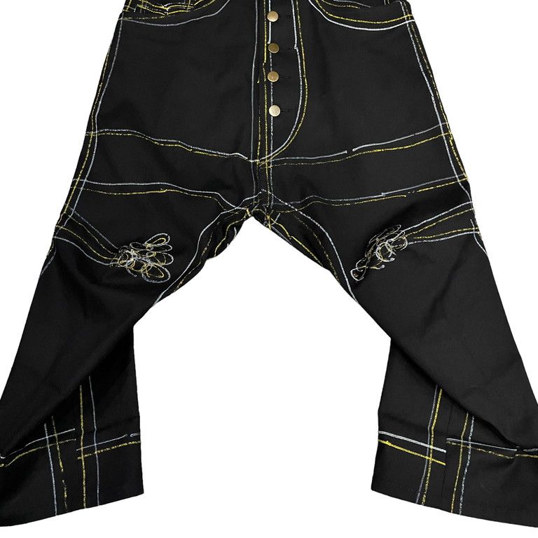 Christopher Nemeth ラインハンドペイントアナトミカルパンツ 立体裁断