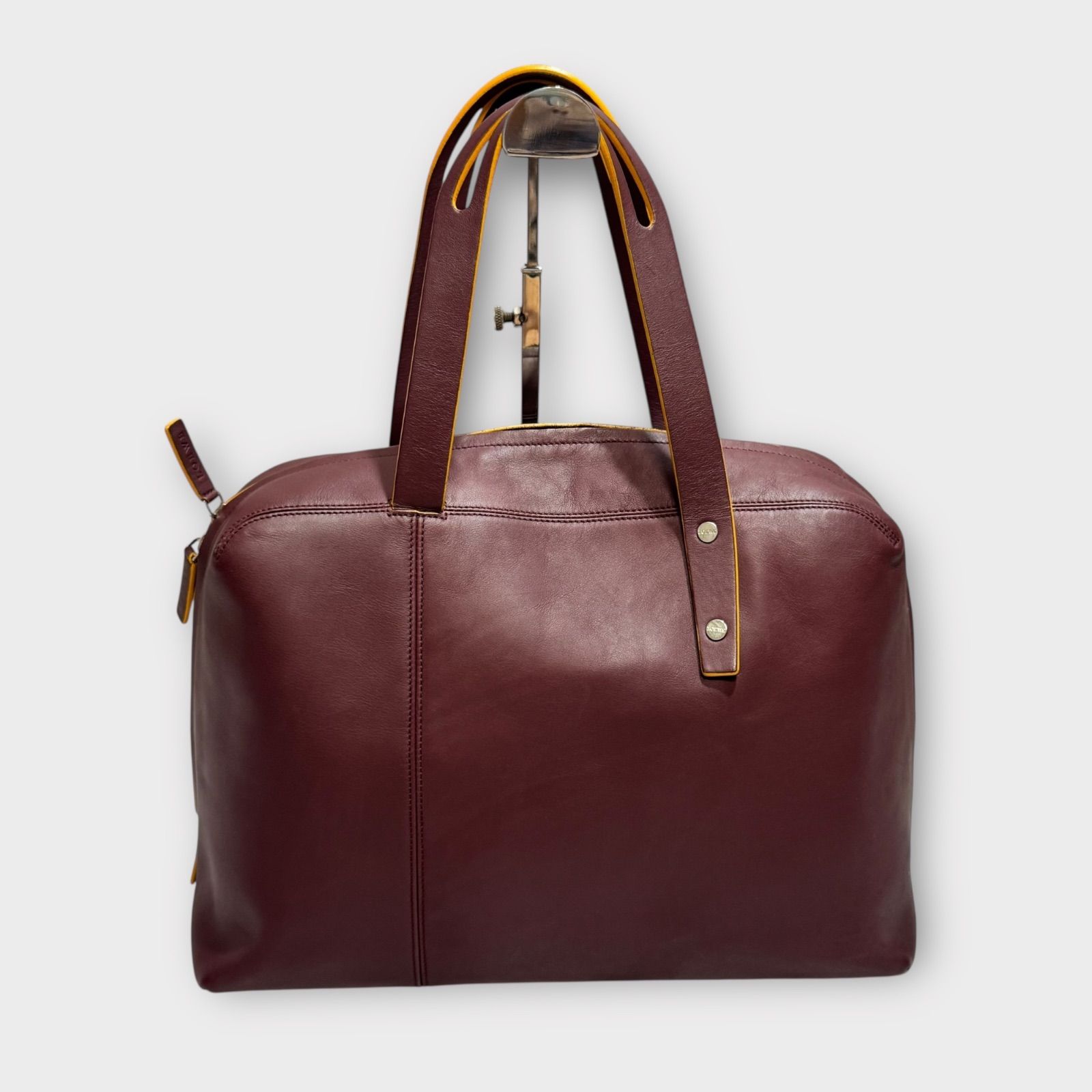 超美品✨LOEWE ロエベ　エルカノ　ハンドバッグ　ボルドー系　ポーチ付き 超美品✨LOEWE ロエベ エルカノ ハンドバッグ ボルドー系 ポーチ