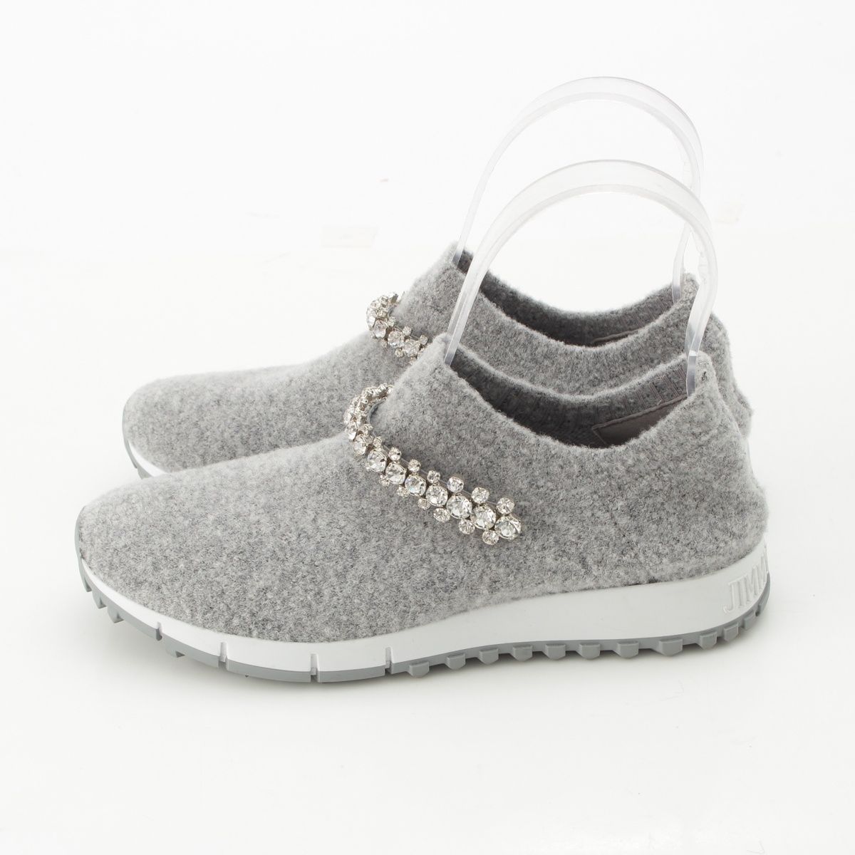 JIMMY CHOO ビジュー スニーカー 2WAYデザインがユニーク！ ジミー チュウから大きなクリスタルが