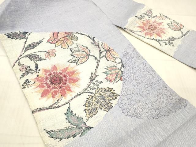 平和屋着物○八寸名古屋帯 紬地 枝花文 正絹 逸品 DAAW4282cm - メルカリ