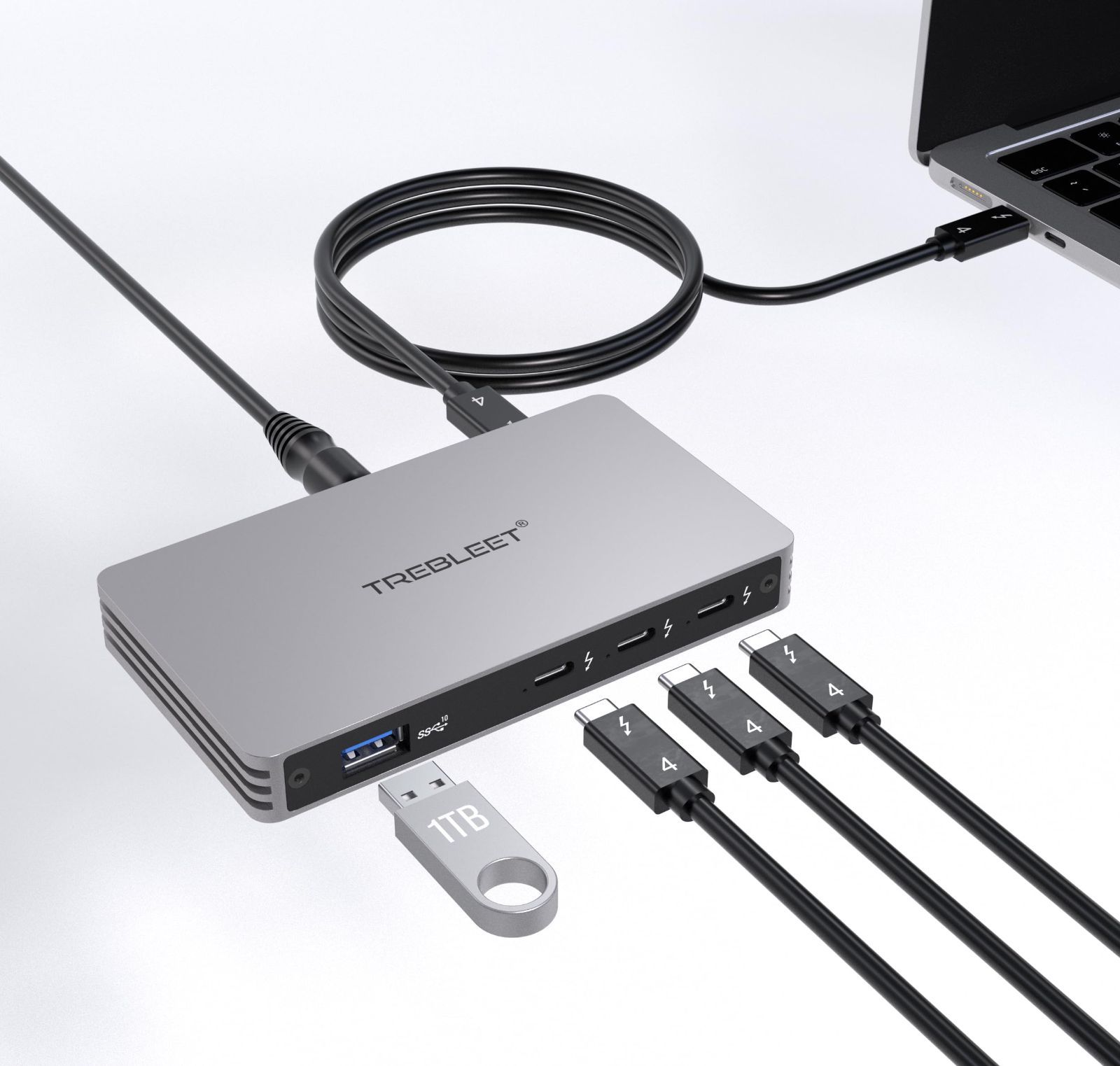人気商品 Thunderbolt 85W出力 3|USB4 ディスプレイ MAC OSおよびWindows 4K OSと互換性があり 4X またはデュアル 40Gbps 8K Thunderbolt 4 4 ポート 1x USB Thunderbolt