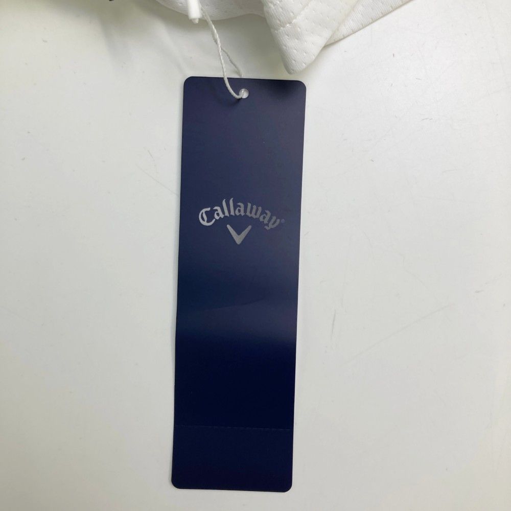 サイズ：L CALLAWAY キャロウェイ  メッシュ切替 ハイネック半袖Tシャツ  ホワイト系 [240101415259] ゴルフウェア レディース ストスト CALLAWAY キャロウェイ メッシュ切替 ハイネック半袖Tシャツ