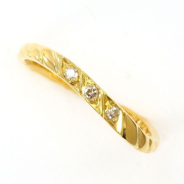 K18YG リング ring 指輪 10号 ダイヤ 0.04 総重量約1.5g