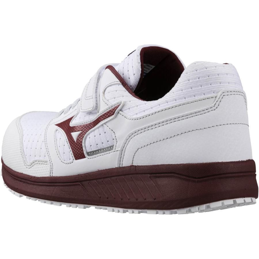 MIZUNO EU33L F1GA230201 ホワイト×ワインレッド ミズノ 安全靴