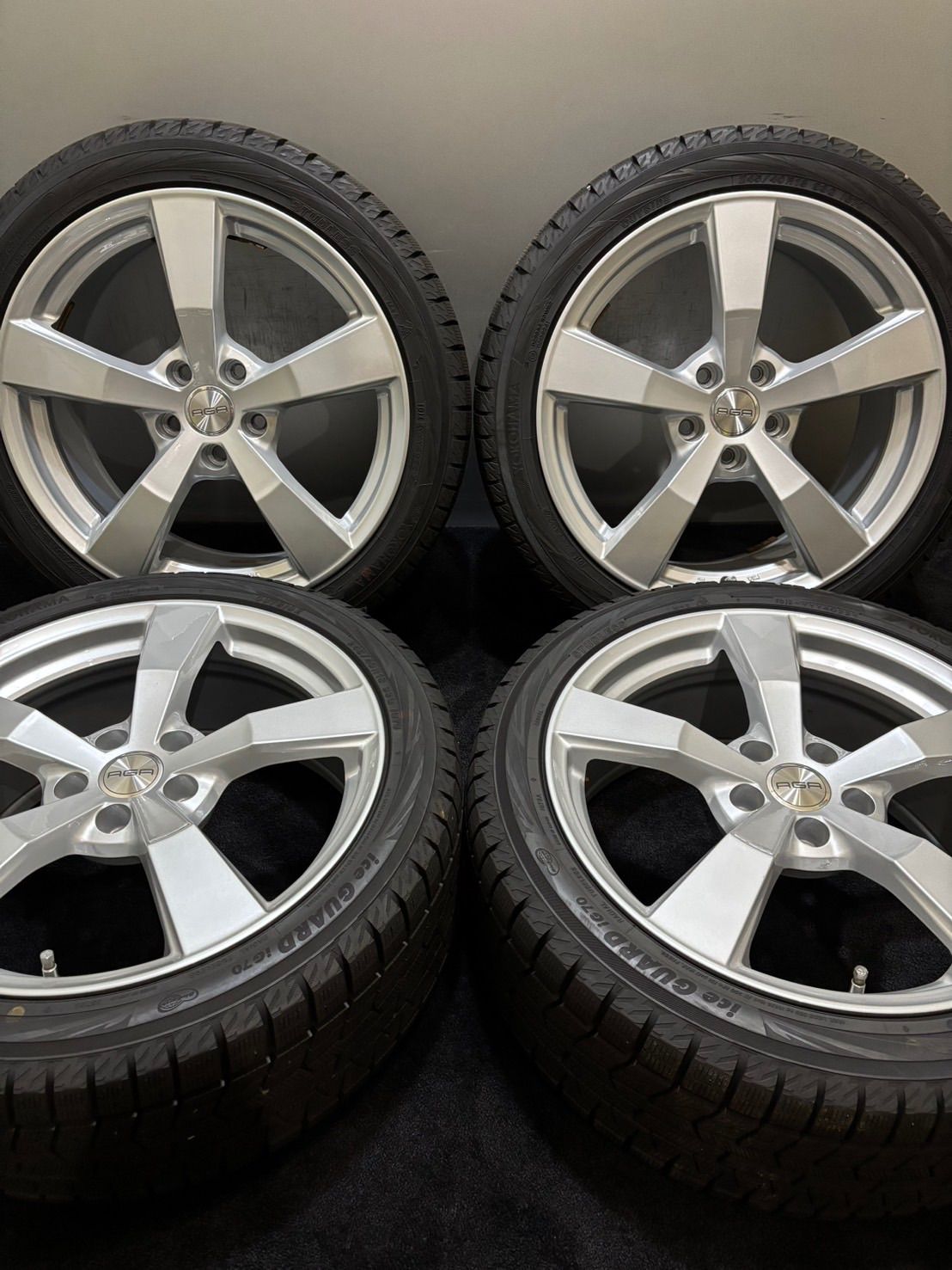 245 40R18 YOKOHAMA ice GUARD iG70 22年製 AGA 18インチ 8J 45 112 5H スタッドレス 4本 アウディ A4 TT 南7-K217