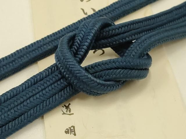 平和屋着物● 上 有職組紐道明 帯締め 冠組 藍色 宮内庁御用 国立博物館御用 東京芸術大学御用 AABB3738ay