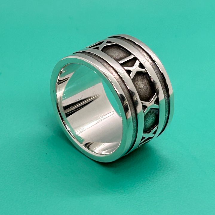美品 TIFFANY&Co. ティファニー アトラス ワイド リング 13号 TIFFANY & Co. ティファニー アトラスワイドリング シルバー 13