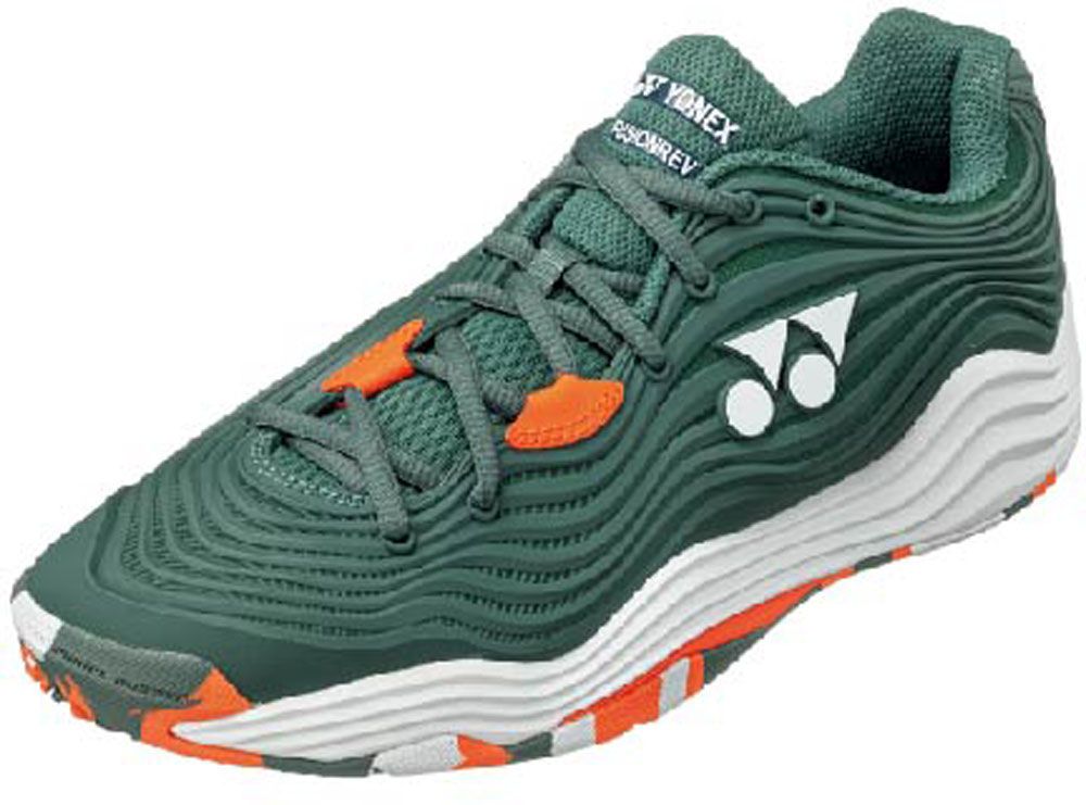 ヨネックス YONEX テニス パワークッション フュージョンレブ5 メン クレー・砂入り人工芝コート用 テニスシューズ 硬式 ソフトテニス 軟式 オムニコート 衝撃吸収 耐摩耗性 男性  SHTF5MGC 149 オリーブ 26.0