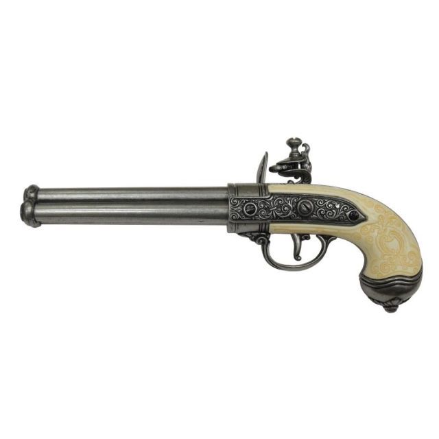 DENIX デニックス 模造銃 3バレル付フリントロック グレー 1016G 