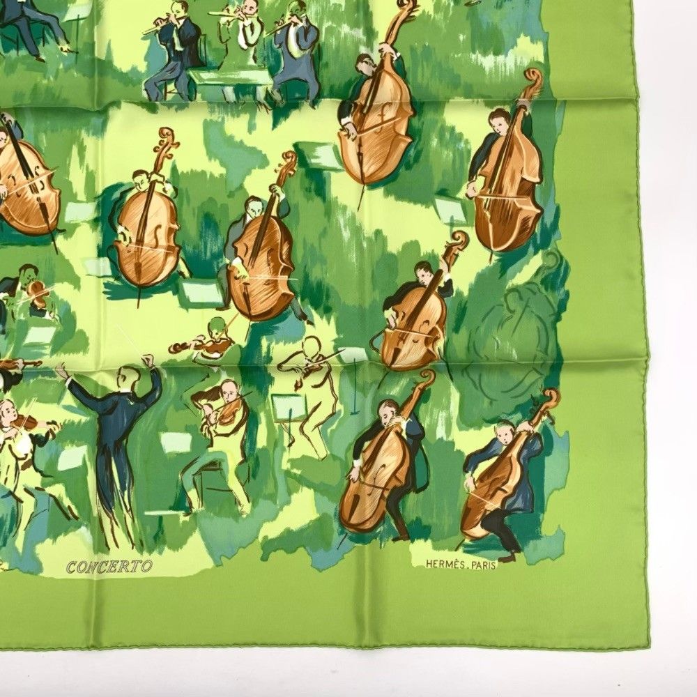 【新品未使用】HERMES スカーフ カレ90 CONCERTO コンチェルト 未使用級 HERMES エルメス カレ90 シルク スカーフ CONCERTO