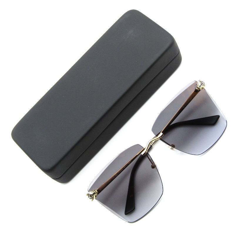 カルティエ　リムレス　ツーポイント　サングラス 未使用 Cartier カルティエ サングラス CT0397S イタリア製 リムレス