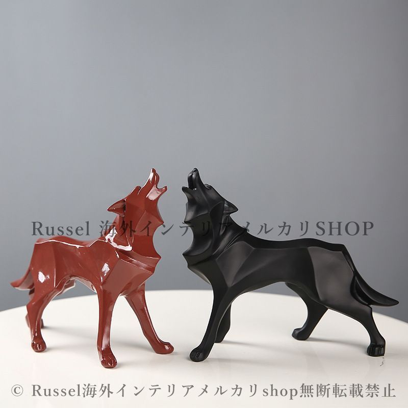 北欧のクリエイティブなオオカミの置物 創造的 オブジェ 雑貨