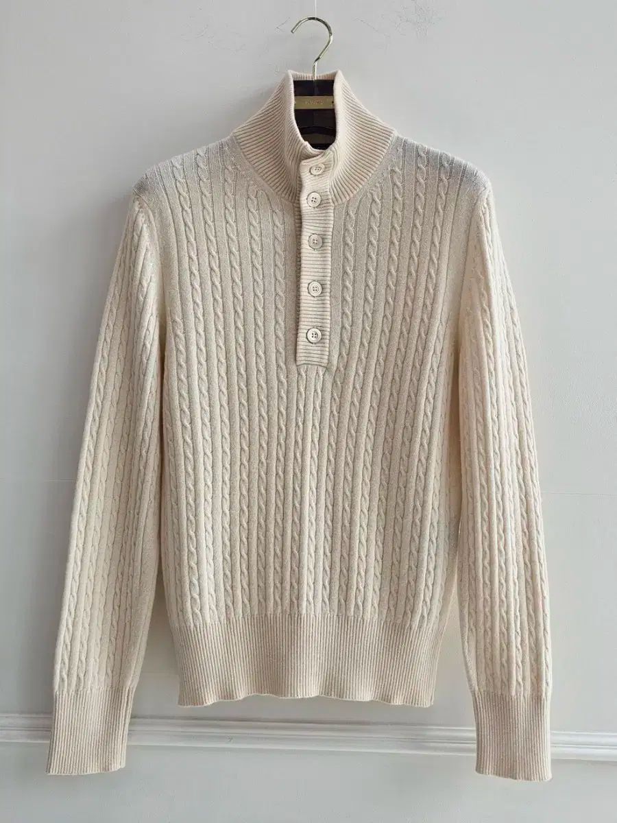TOM FORD トムフォード カシミア ケーブル ハーフボタン セーター