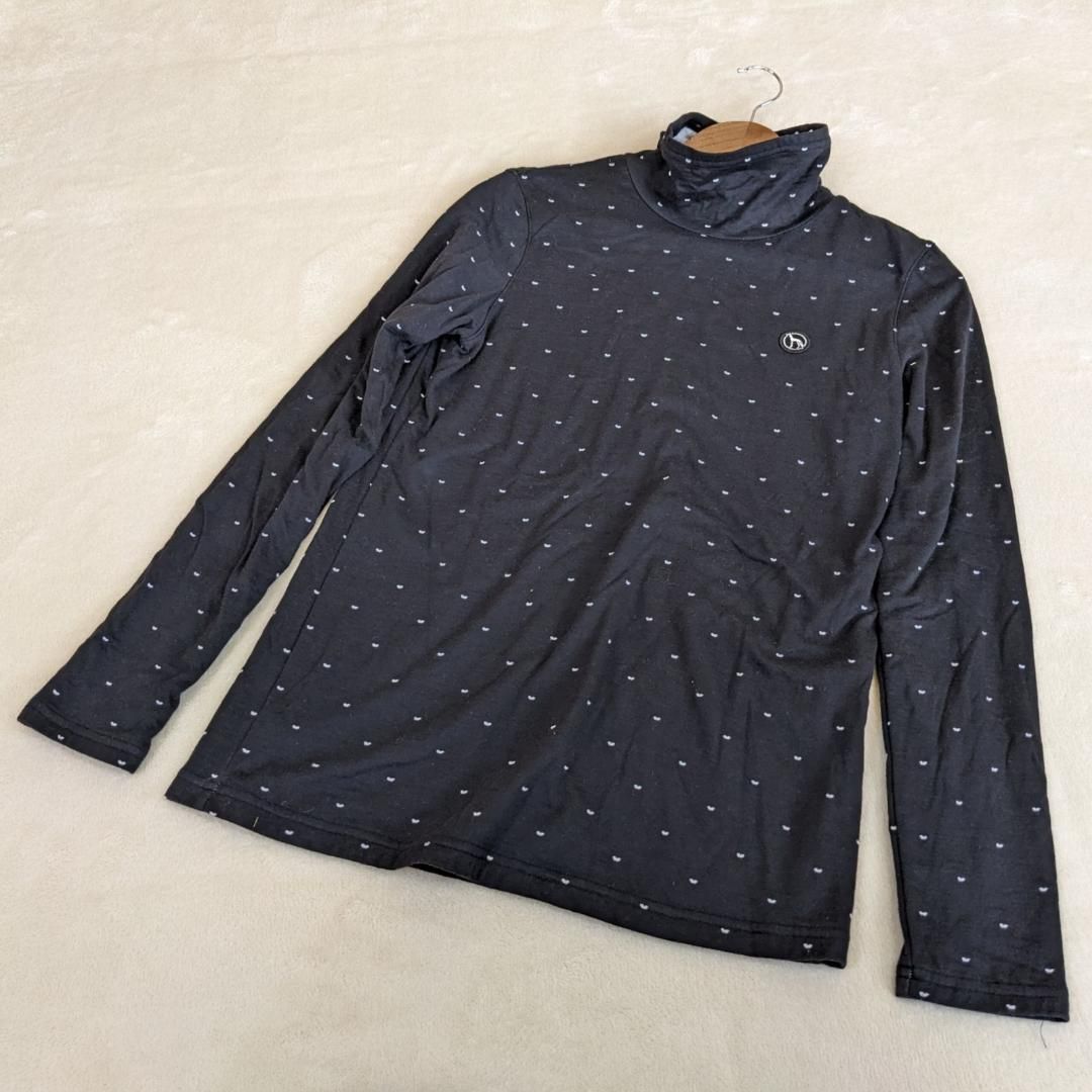 adabat ドット柄 長袖 adabat ドット柄 ハイネック長袖シャツ