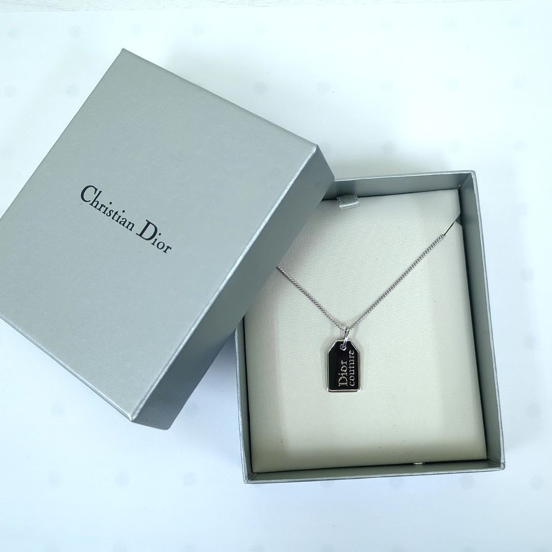 クリスチャンディオール ネックレス Dior couture ロゴ プレート