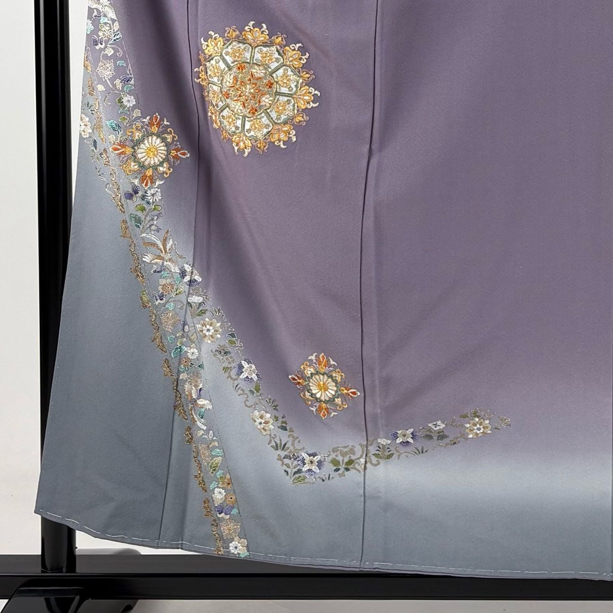 訪問着 身丈156cm 裄丈61.5cm S 袷 華文 花唐草 金糸 金銀彩
