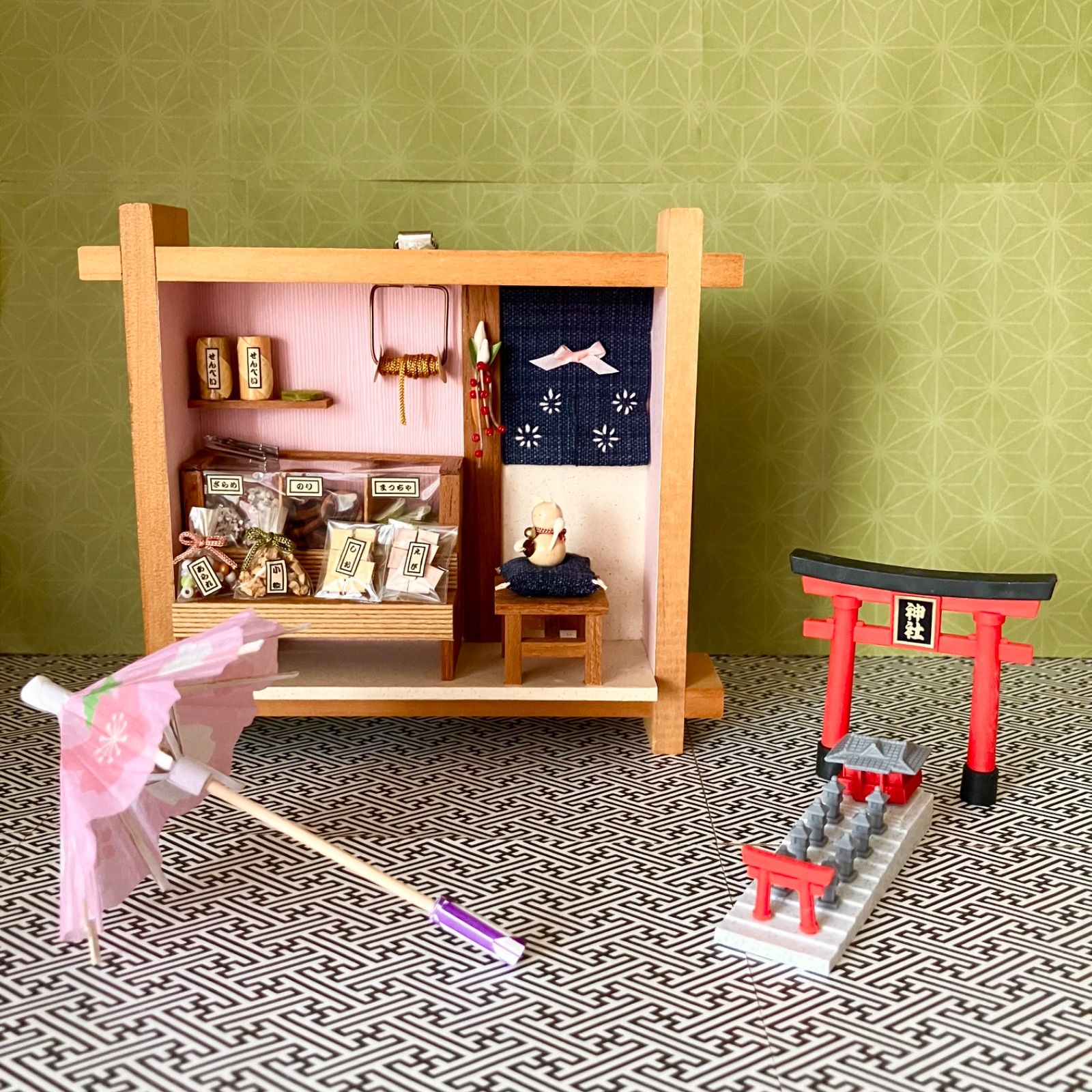 ミニチュア 和菓子 スイーツ 団子 モナカ 饅頭 ウサギ 海苔煎餅