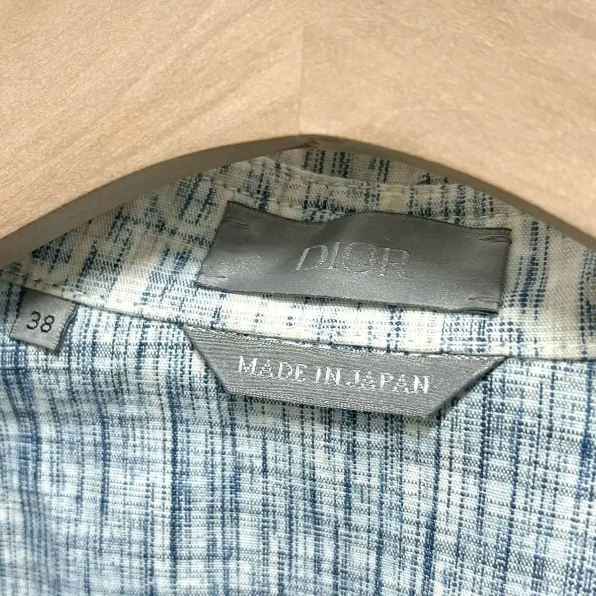 正規品 38 DIOR(ディオール) オブリーク カスリ デニム シャツ 