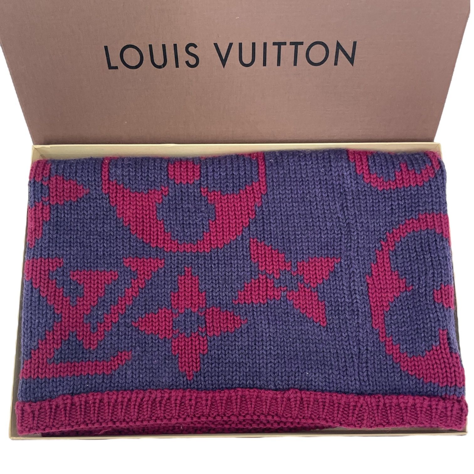 極美品　LOUIS VUITTON ルイヴィトン マフラー スヌード ウール 極美品 LOUIS VUITTON ルイ・ヴィトン スヌード ネック