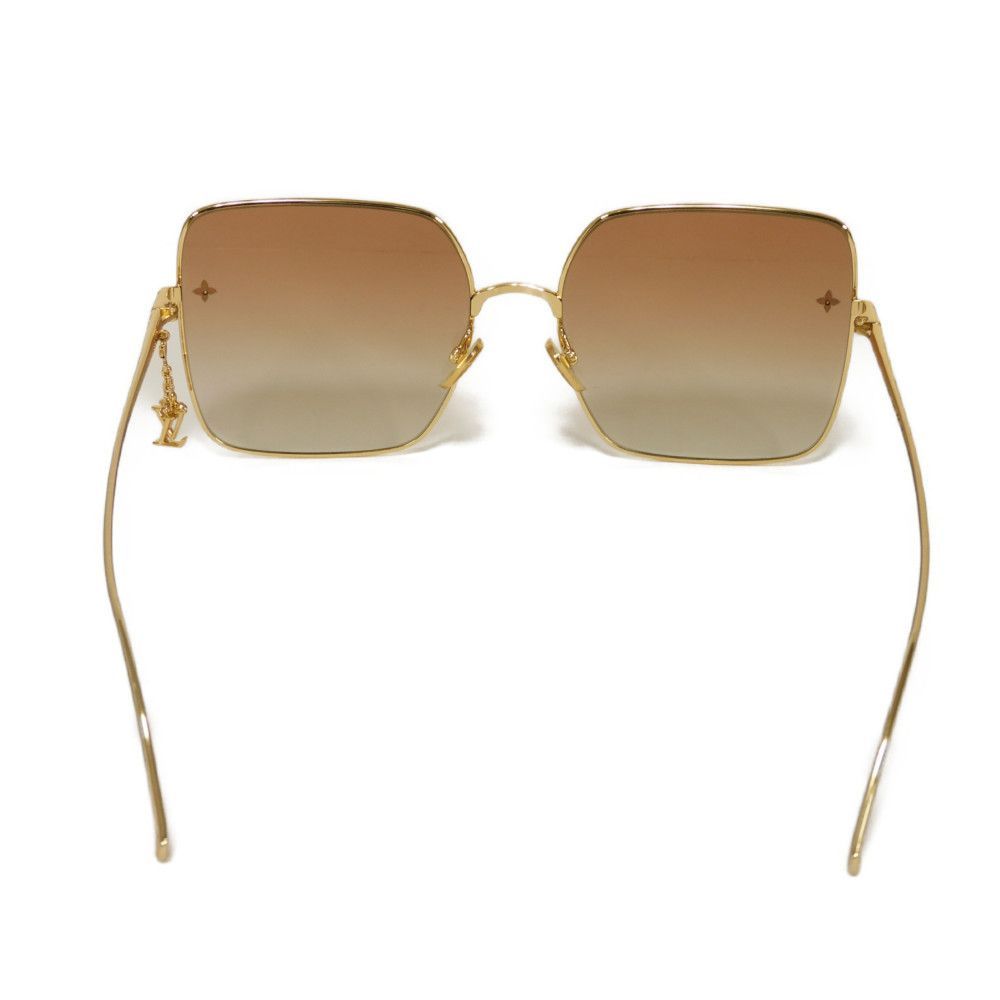 LOUIS VUITTON ルイ・ヴィトン LVチャーム スクエア フラワー ゴールド