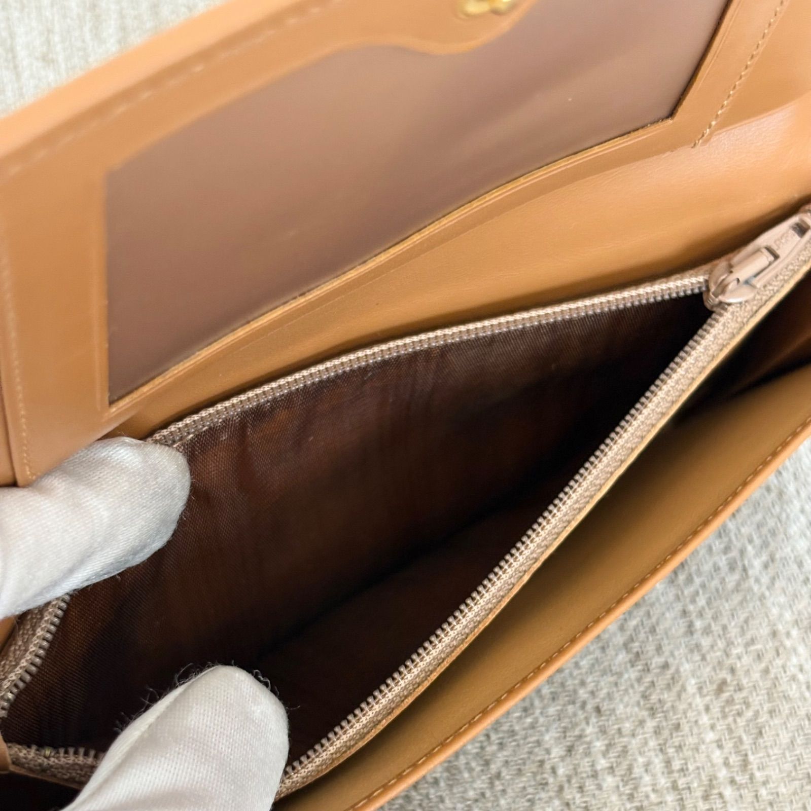 極美品】【箱付き】セリーヌ マカダム柄 長札入れ 札入れ レディース 
