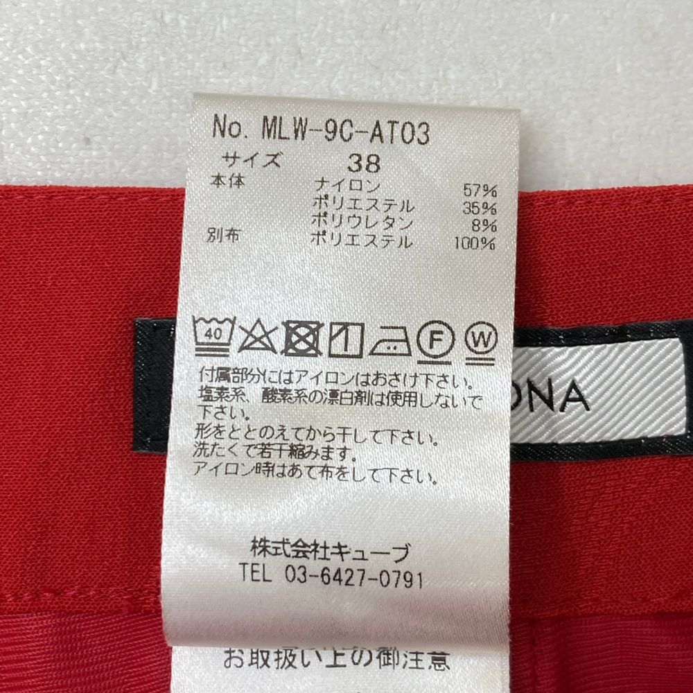 サイズ：38 MARK&LONA マークアンドロナ ストレッチパンツ レッド系