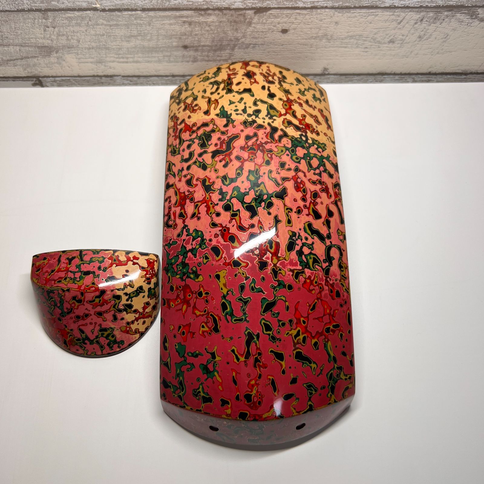 評判 津軽用 津軽塗り胴掛 グラデーション 牡丹