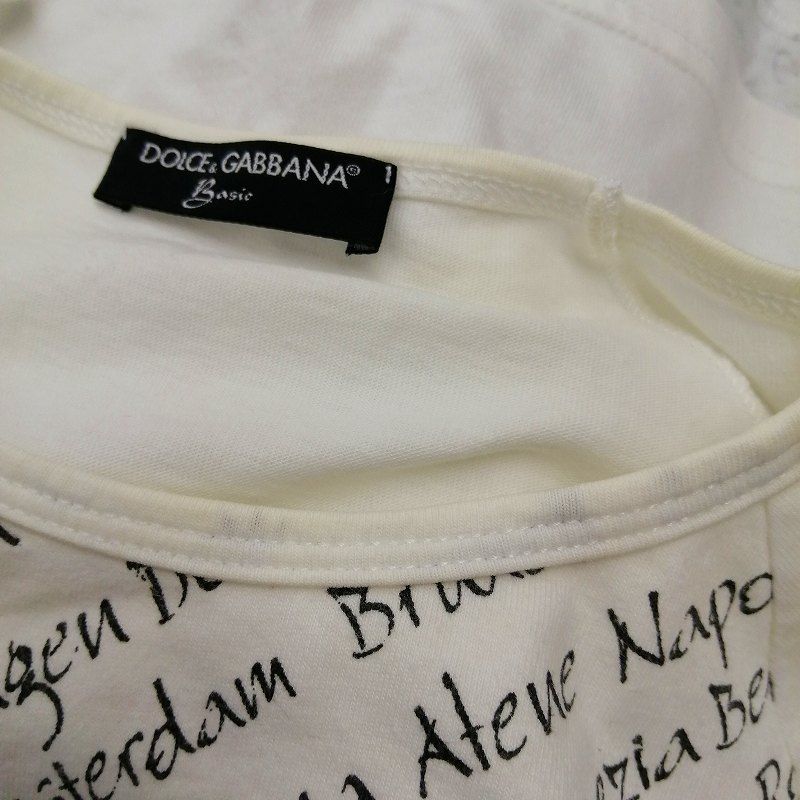 新品タグ付 DOLCE&GABBANA ドルガバ ロゴ Tシャツ ホワイト 42 D&G ドルガバ 刺繍 トップス ロゴ入りTシャツ - メルカリ