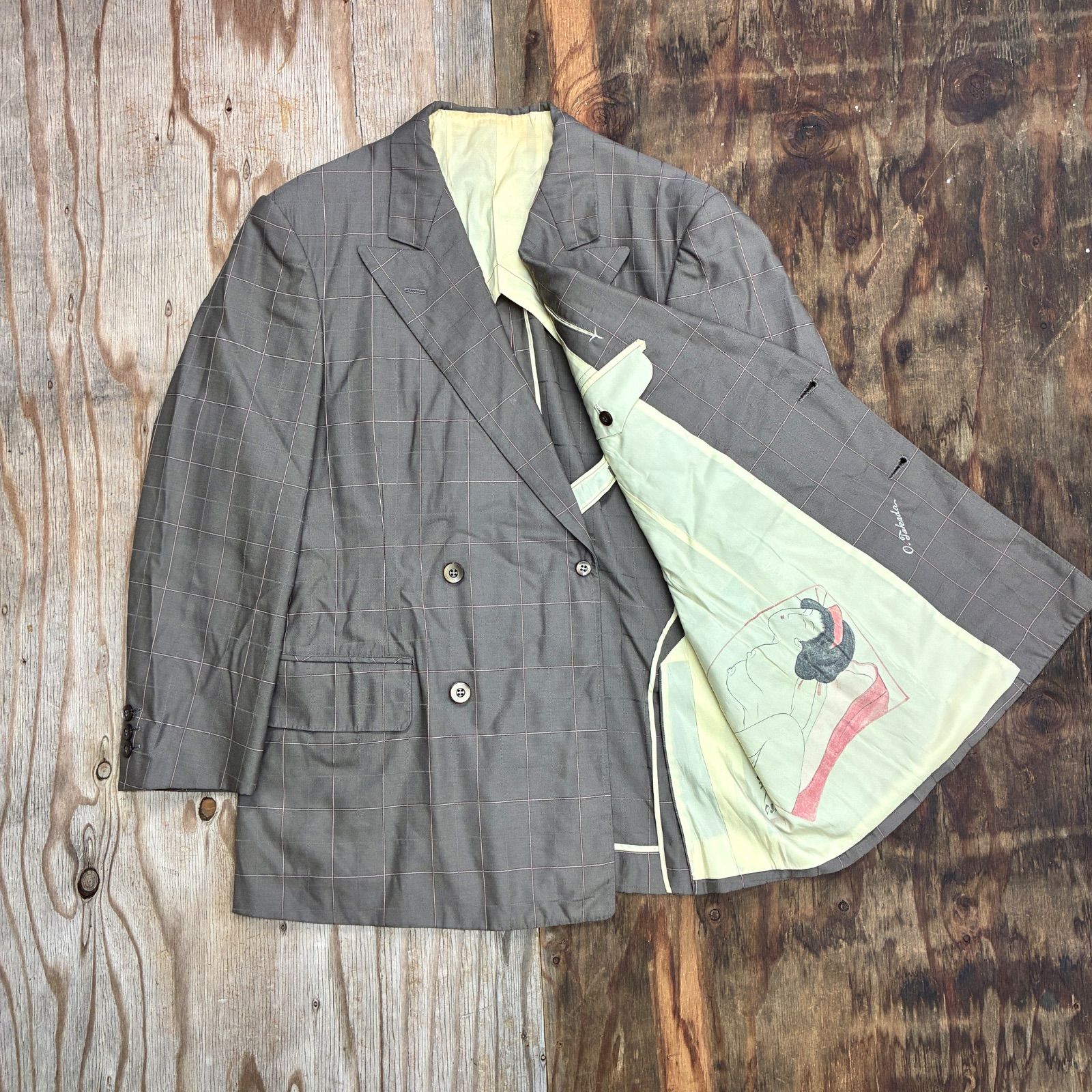 【極美品】80s 90s vintage ダブルブレスト　レトロスーツレアカラー 2198971032.jpg?1709814830