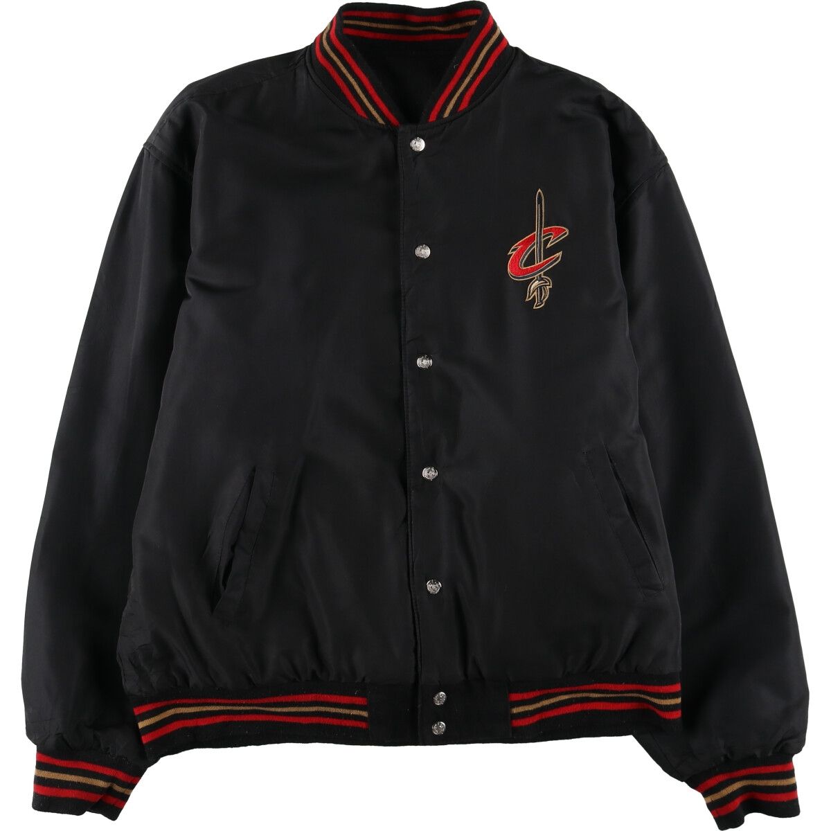 古着 90~00年代 JH DESIGN NBA CLEVELAND CAVALIERS クリーブランド キャバリアーズ リバーシブル スタジャン/eaa492968