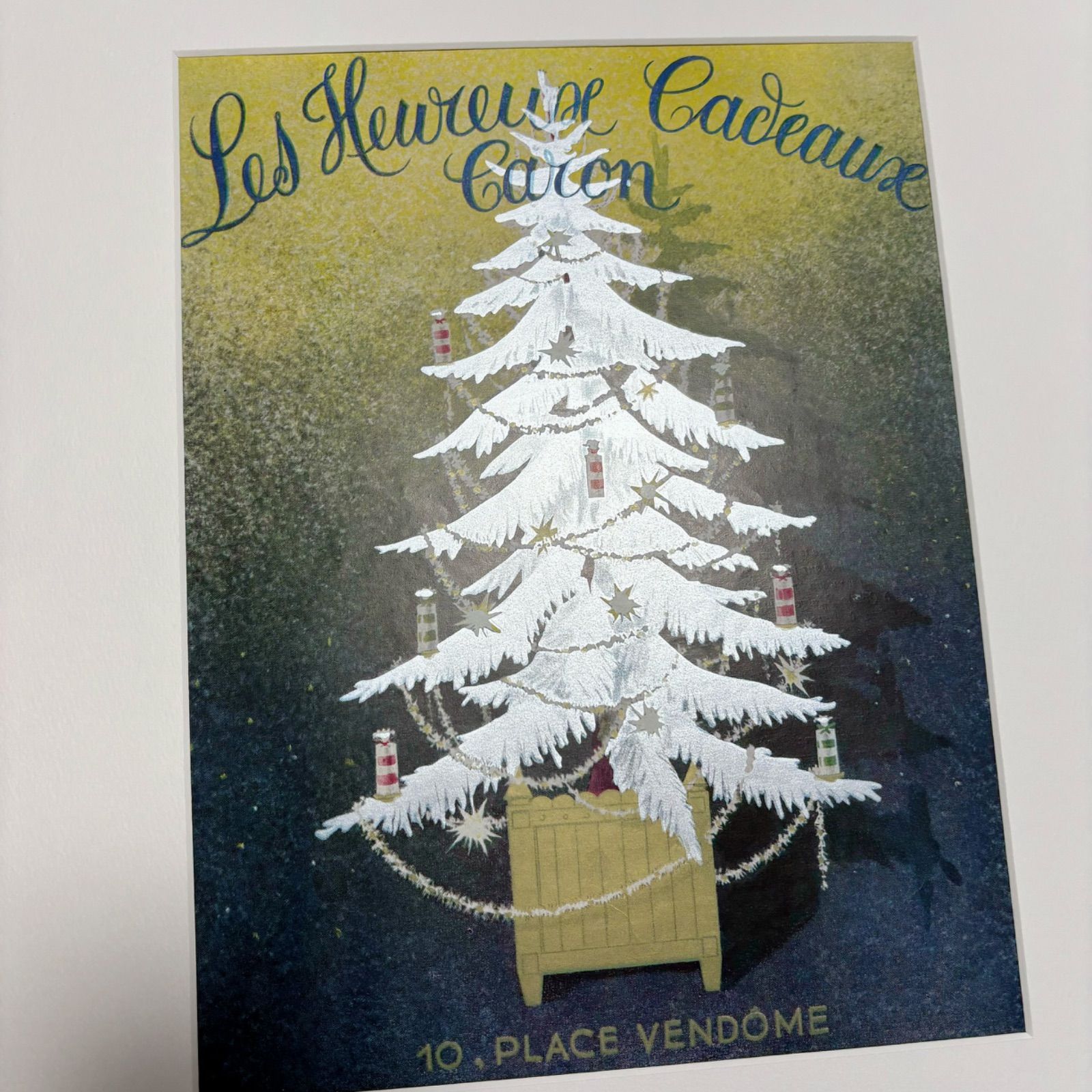 クリスマスツリー　絵　ポスター　St.Raphael　Christmas　広告 1953 広告＞caron クリスマス クリスマスツリー ポスター ヴィンテージ