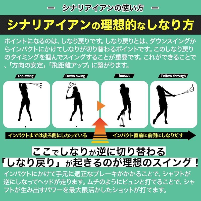 柔らかいシャフトのゴルフ練習器具 シナリアイアン スイング練習 しなる 飛距離アップ GOLFavo ゴルファボ 0 WWW_IBETON_RU