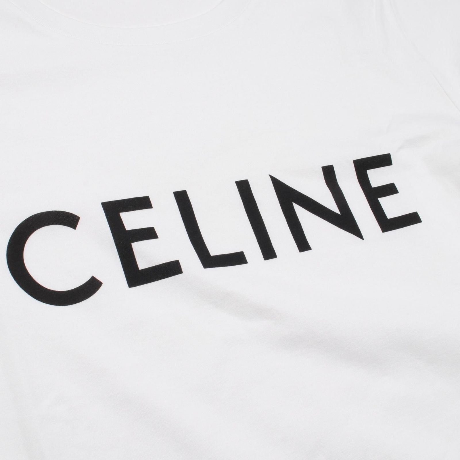 セリーヌ CELINE カットソー ホワイト コットン Tシャツ