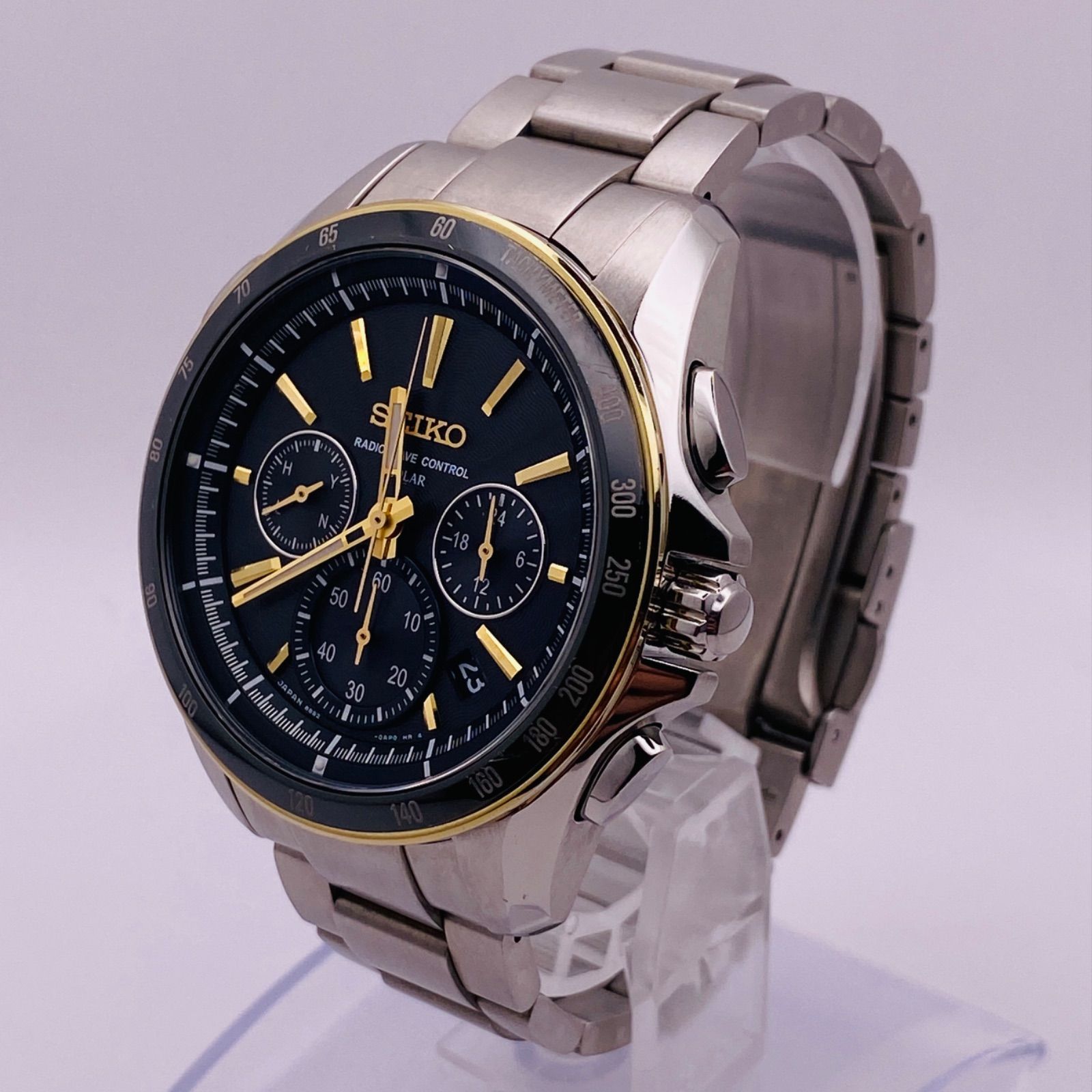 T276）良品 稼動品 SEIKO セイコー 電波ソーラー BRIGHTZ ブライツ クロノグラフ TITANIUM SAGA164 8B82-0AN0  人気 時計 メンズ ユニセックス - メルカリ