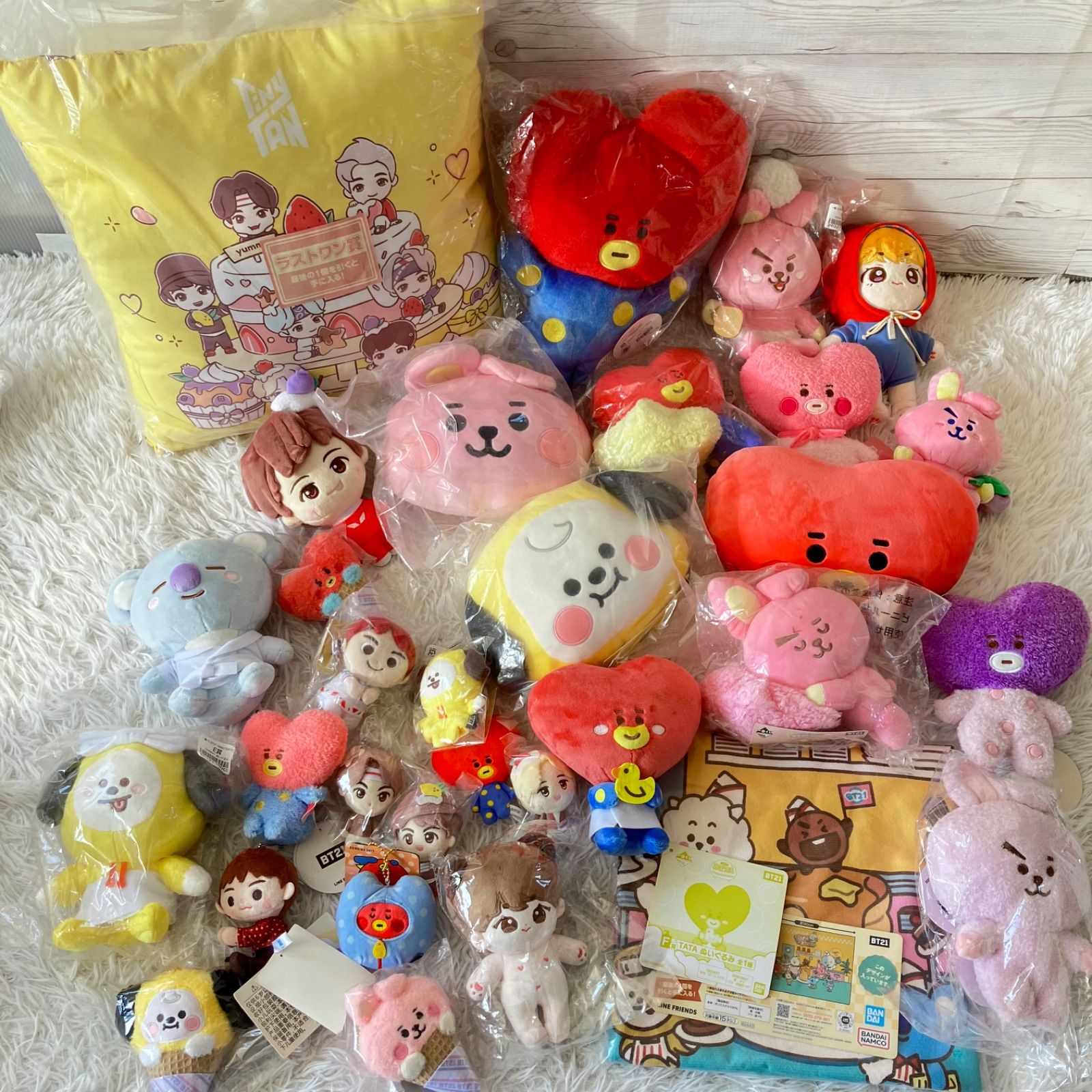 BTS ぬいぐるみ 大量まとめ売り 31点セット 未開封多数あり 一番くじ BT21 韓流 TinyTAN K-pop グッズ 31