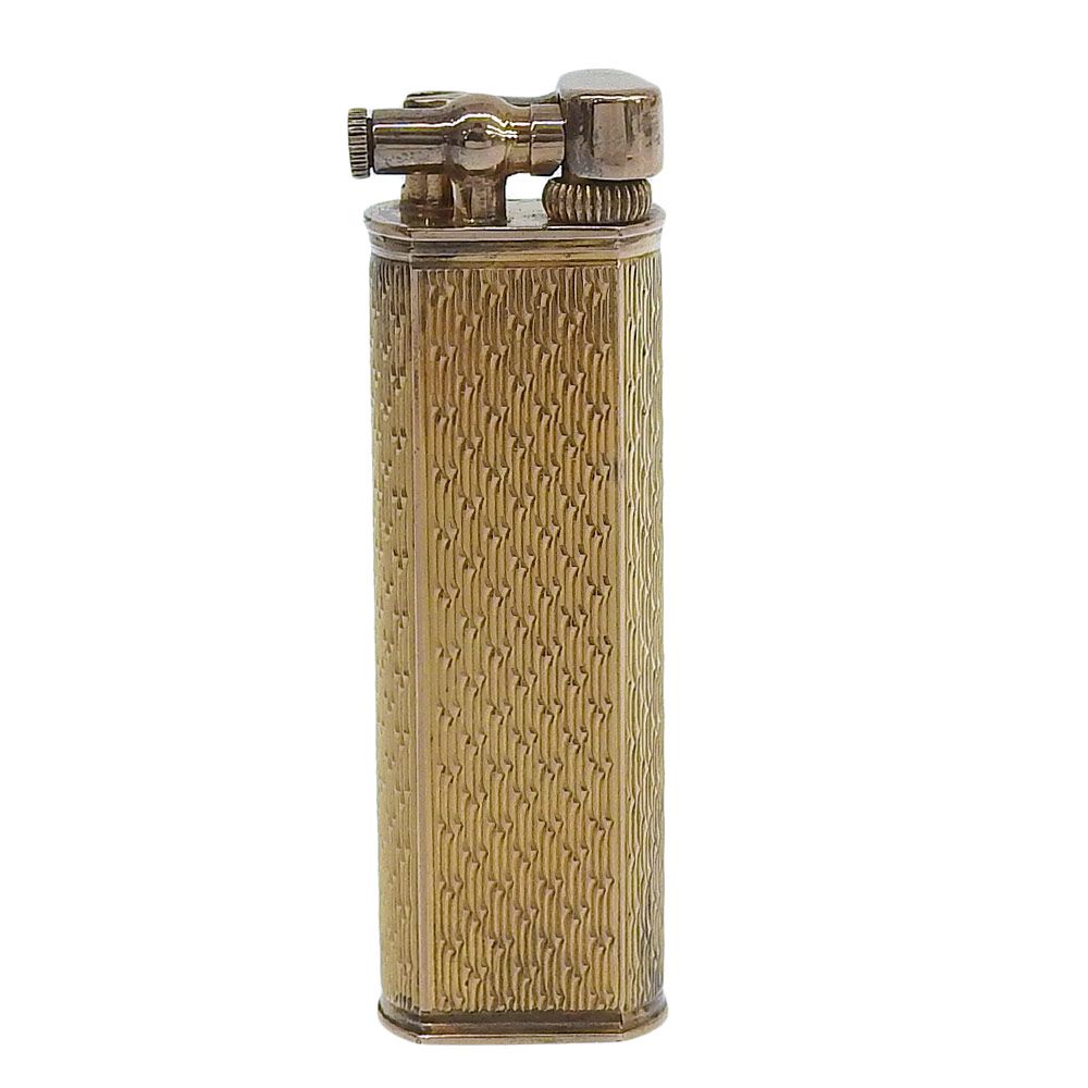 美品 ダンヒル Dunhill 90年代 ヴィンテージ SYLPH シルフィード ハンマーヘッド ガスライター ゴールド 喫煙 煙草 彫金 メンズ レディース