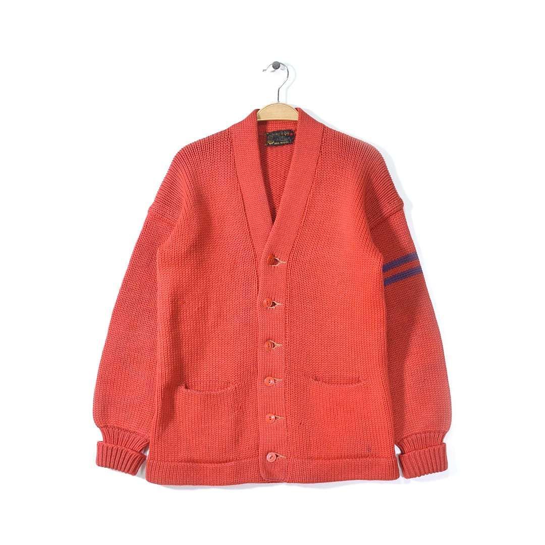 ヴィンテージカーディガン　古着 レディース 古着 80s connemara アラン フィッシャーマン ウール