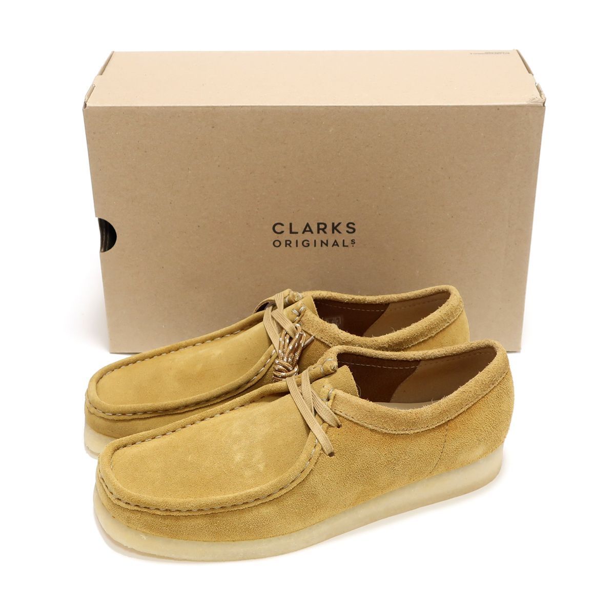 海外限定カラー☆Clarks Originals Mens Wallabee Oakmoss Suede UK9 27cm ( CLARKS  クラークス オリジナルス メンズ ワラビー オークモス スエード スウェード brown 茶色 ブーツ )